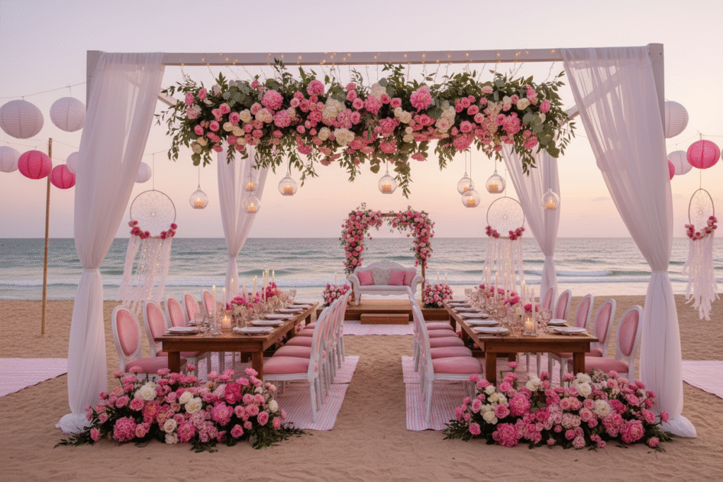 Magnificence Sky Events luxury wedding decor by the Best wedding event planner in Dubai